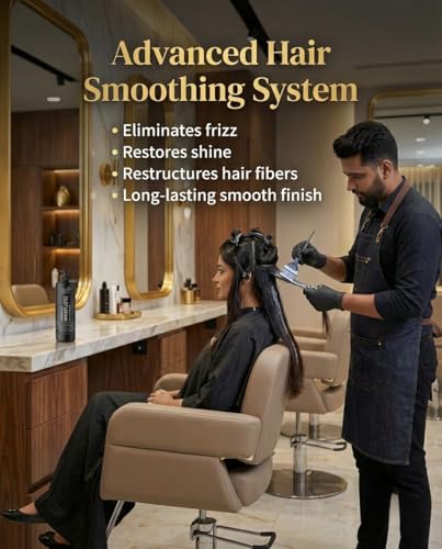 Image of Global Zone Series Premium Nanoplastia Treatment 1000 ml | frizz-free shiny and straight hairs upto 6 months | Professional use (BALCK NANOPLASTIA)