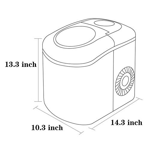 Máquina automática fabricadora de hielo pequeña, 18 kg/24 h, hace cubos de hielo, silenciosa, lista en 6-10 minutos, tanque de agua de 2,2 l miniatura 6