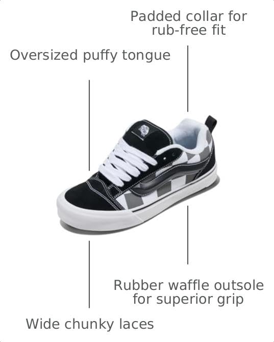 Image of Vans Unisex Adult Knu Skool Shoe - '90s Retro Puffy Low-Top Fashion Sneakers for Men & Women