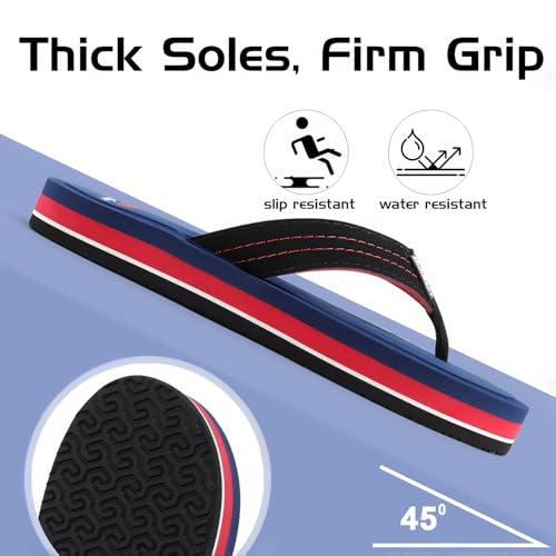 Image of Duosoft Men's Slipper Flip Flops, Brown, Anti-Skid Rubber Sole, Arch Support, Superior Shock Absorption, Super Soft