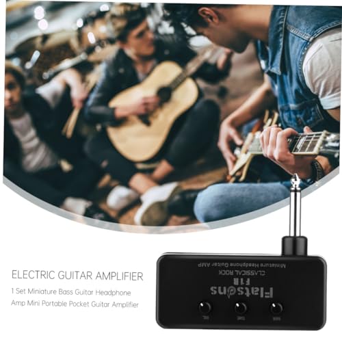 KJHBV 1 Conjunto De Guitarra Elétrica Gravador Baixo Pequeno Sintonizador Estéreo Guitarra Em Miniat