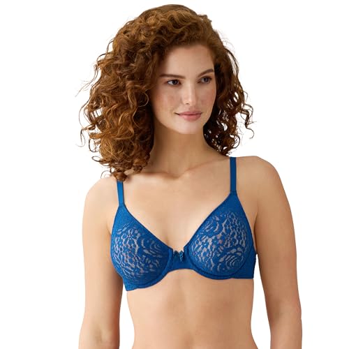 Image of Wacoal Women's Halo Lace Unlined Mid Coverage Underwire Bra, 851205