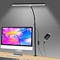 Skydimo LED Desk lamp with Clamp, Eye-Caring Clip on Lights for Home Office, 3 Modes 10 Brightness, Long Flexible Gooseneck