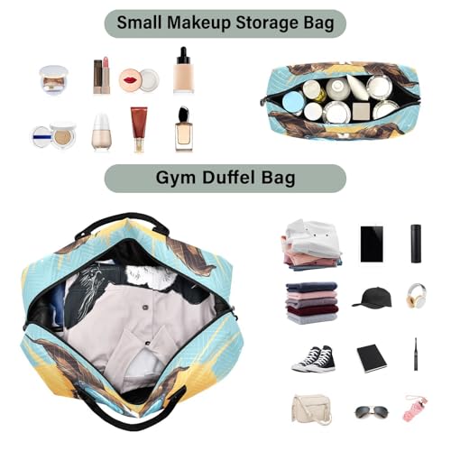 Dog Travel Duffle Bag Gym Bag, Dog in Pool Weekender Bags for Women with Toiletry Bag Travel Tote Bag Swim Bag4