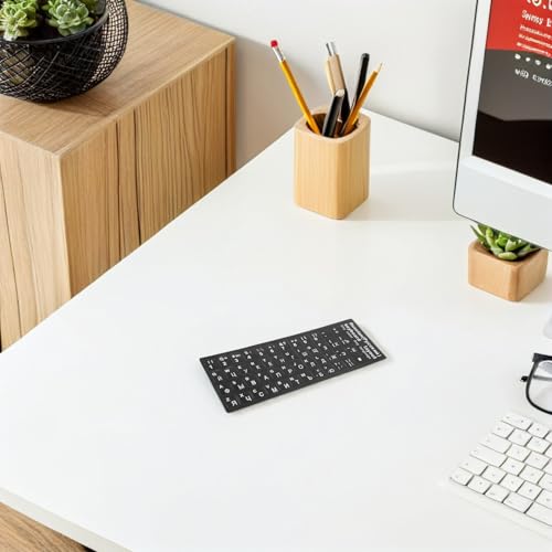 Pegatinas de teclado ruso mate evitan reflejos y facilitan escritura cirílica 5