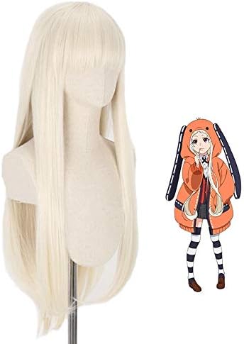 Topcosplay Cosplay Wig - Long Straight Beige Wig for Halloween Costume & Fancy Dress Party