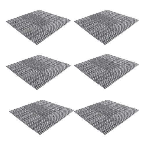 Homoyoyo 6 Losetas de Alfombra Autoadhesivas Ignífugas Cuadradas 30X30 CM Grosor 6 MM Material Polipropileno para Chimenea y Suelos de Interior Baldosas Autoadhesivas Resistentes al