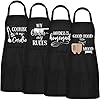 Mepase 4 pcs aprons for women funny cooking apron with 2 pockets novelty kitchenadjustable aprons baking gifts for mom wife sister aunt grandma  urban country home decor