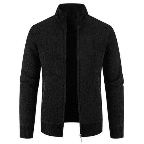 Cardigan épais homme contre le froid à col montant ajustable