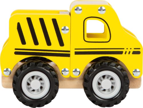 Image of Small Foot Wooden Toys Wooden Construction Truck Designed for Children 18+ Months, Multi (11096)