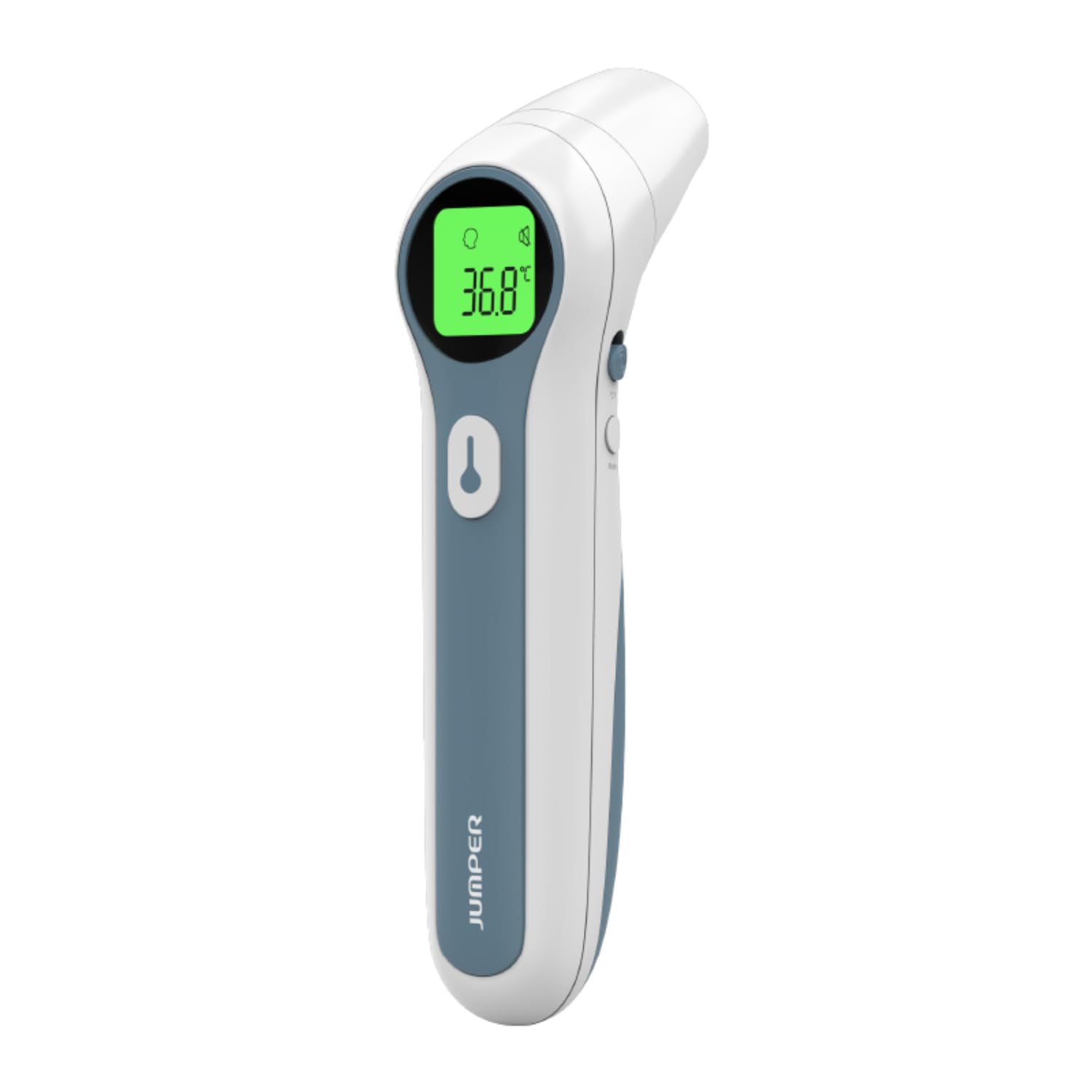 Termometro Digitale Infrarossi Dual Mode JPD-FR300 - Termoscanner da Fronte e Orecchio (Con Modalità per Oggetti) - Senza Contatto, Display HD LCD, Allarme Febbre Intelligente - Con Modalità Bambino