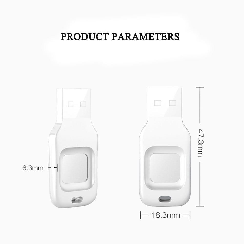Unidad flash USB de desbloqueo de huellas dactilares, protección de contraseña de seguridad, disco USB, unidad cifrada, barra de almacenamiento cifrada para Android/PC (4,73 x 1,83 x 0,63 cm), plata +
