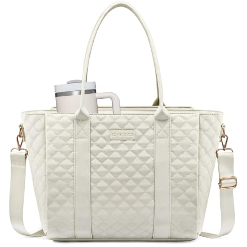 Image of LOVEVOOK Teacher Tote Bag for Women, Work Tote Bag fits 15.6-Inch Laptop