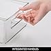 iDesign Stackable Fridge Bin - Storage Bin for Freezer or Pantry, Set of 2, Clear, Made in USA
