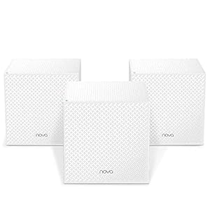 Tenda Nova MW12 Mesh WLAN System - AC2100 Tri-Band WLAN Mesh System - empfohlen für Häuser mit 3-4 Schlafzimmern - 9X Gigabit Port - Ersetzt Router & Repeater - APP Steuerung - 3er Pack