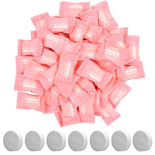 50 Piezas Mini Mágica Toalla Comprimida, Portátiles Pastillas Toallitas de Cara Comprimidas, Toallas de Viaje Desechables para Hogar Viajes Deportes Actividades al Aire Libre (50 Pcs)