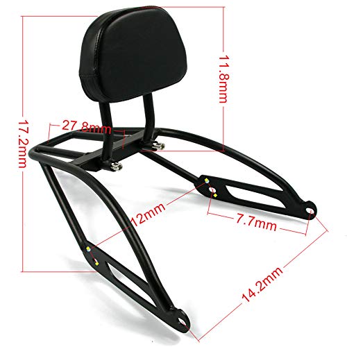Motorcycle Detachable Passenger Backrest Sissy Bar With Luggage Rack For Harley Street 750 500 XG750 XG500 2015-2018 - Thumbnail 7