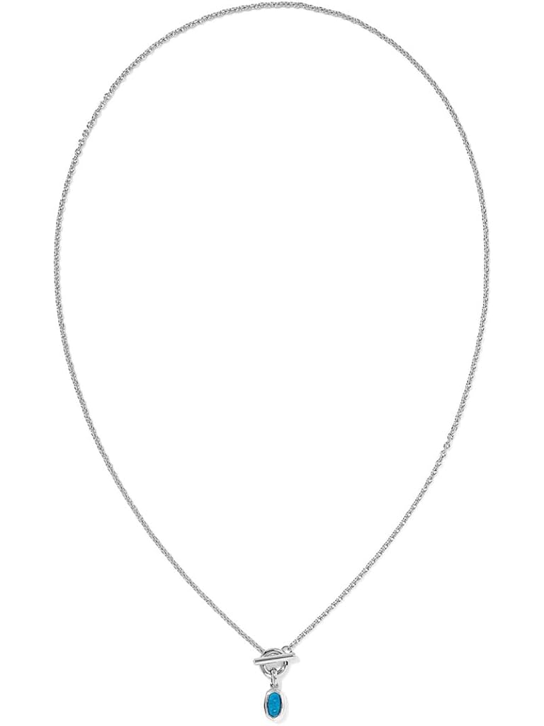 Blue Kendra Scott Minii Elisa Toggle Short Pendant Necklace