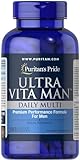 Puritan's Pride Ultra Vita Man High Potency Men's Daily Multivitamin with Time Release Technology, Dietary Supplement to Support Immune System and Cardiovascular Health, 3 Month Supply, 180 Count