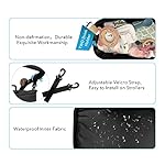 Kinderwagentasche Organizer Kinderwagen Buggy Tasche Baby Universale Multifunktionale Aufbewahrungstasche (SCHWARZ)