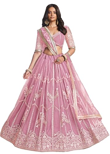 Lehenga 12663 en coton blanc et filet papillon chic pour femme