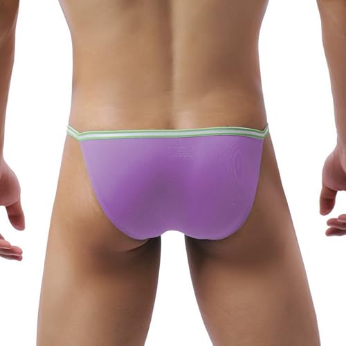 Men's Underwear Thongs Sexy Low Rise G-String Nylon Breathable Comfort Briefs Bikini2