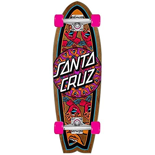 Santa Cruz Skateboard Cruiser Mandala Hand Cruzer Shark 8.8' x 27.7'