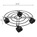 MOUTIK Round Plant Caddy Metal:Plant Stand with Lockable on Roller Patio Flower PotS Rack Plant Holder (10