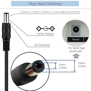 EIKS DC 5V 1A/1000mA Power Supply Adapter with Replacement 8 Plugs for USB Hub TV Box Camera Speaker