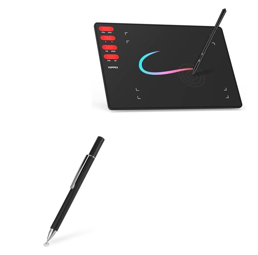 BoxWave Stylus Pen Compatible with XOPPOX T505 Graphics Drawing Tablet - FineTouch Capacitive Stylus, Super Precise Stylus Pen - Jet Black-picture-21