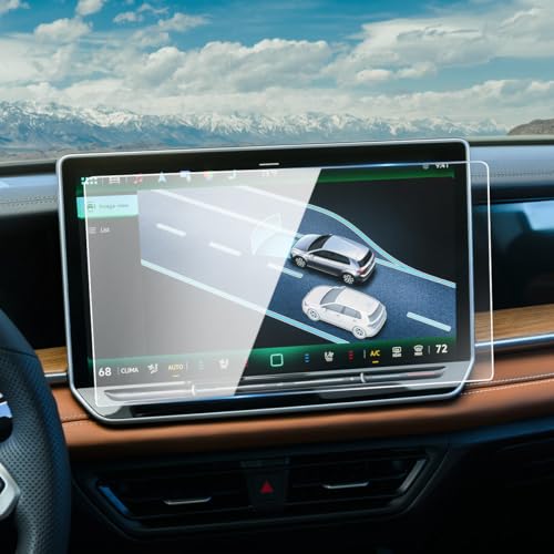 INTGET Screen Protector for 2025 2026 VW Tiguan Accessories S SE SE R-Line Black Car GPS Tempered Glass Center Touch Screen Display Touchscreen Protective Film(12.9inch for Tiguan 2025+)
