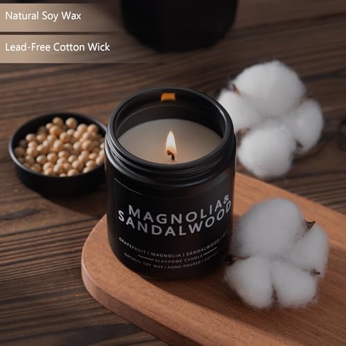 Candles for Men, 4 Pack Scented Candles, Gifts for Father Dad Day, 50 Hours Long Burning Soy Candles for Home Scented (Pine/Sandalwood/Patchouli/Oak)