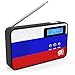 Produktbild sky vision DAB Radio 100 - kleines Digitalradio, DAB Plus, mini, tragbar, mit Länderflaggen-Motiv