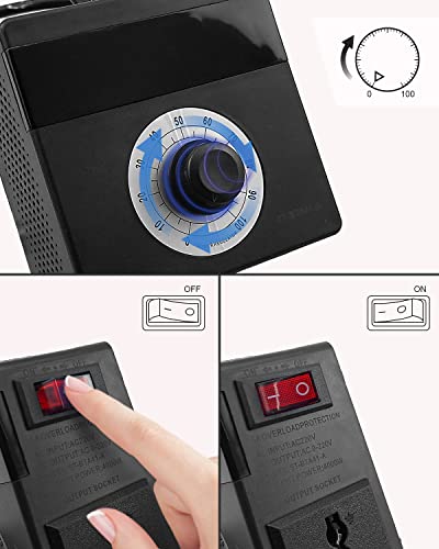 Variable Speed Controller Adjuster With Knob Fit For Fan Motor Router Electric Drill Rheostat Ac 110V 220V 15A 4000W #TOP3