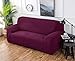 Żakard Elastyczna Narzuta Na Sofę Wysoka Rozciągliwość Pokrowiec Na Sofę Gruby Antypoślizgowy Pokrowiec Na Kanapę Zmywalny Pokrowiec Ochronny Na Sofę-fioletowy-2-osobowa (145-185 cm)