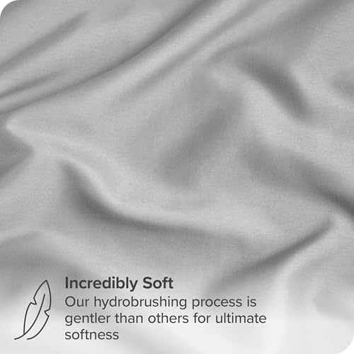 Image of Bare Home Microfiber Body Pillow Cover - Ultra Soft - Cooling Pillowcase - Double Brushed - Pillowcase with Zipper Closure - Easy Care (21''x54'' Body Pillow Cover, Light Grey)