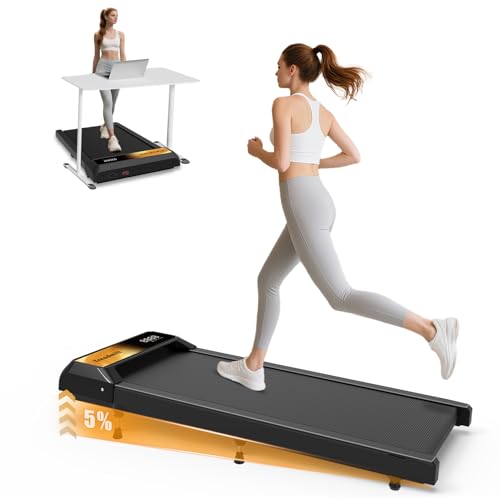 2.5HP Walking Mat with Incline pad,Under Desk Treadmill, Walking Running Pad with Remote, 3 in 1 Low Noise Small Mini Portable Treadmill with Led Screen, Compact Treadmills for Home, 265lbs Capacity