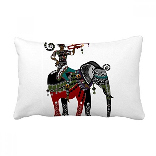 Coussin lombaire éléphant décoratif de 40x60cm housse canapé multicolore