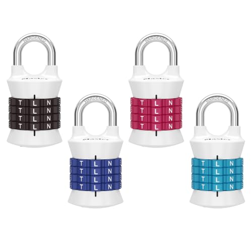 Master Lock Word Combination Padlock, Assorted, 4 Pack, 1535WDEC4