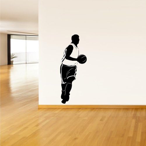 Fit You Wall Vinyl Sticker Decals Decor Art Bedroom Design Dorm Mural Modern Kids Design Basketball Ball Sport Man Forward Basket (Z2571