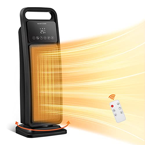 %28 OFF! Heaters for Indoor Use, Portable Room Space Heater w/ Remote Control, 3s Fast Heating, 3 Mo...