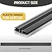 Landical 2 Pcs PVC Piano Style Living Hinge 39.37 Inch Each PVC Living Hinge for DIY 3-5mm Glass Acrylic and More Material Replacement Repair, No Screws or Glue (Black)