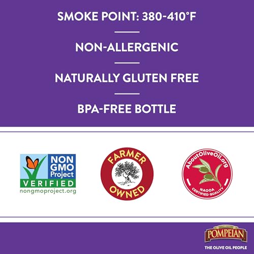 Pompeian Extra Virgin Olive Oil Variety Pack - Smooth, Robust, Naturally Gluten-Free, Non-Allergenic, Non-GMO, 68 Fl Oz (Pack of 2) - Image 6