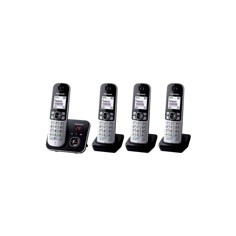 Téléphone fixe sans fil Panasonic KX TG6824FRB Quattro