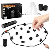 2025 New Magnetic Chess Game Set with 20 Stones & Rope – Portable Multiplayer Magnet Board Game, Fun Strategy Puzzle for Kids & Adults, Family Party Travel Cluster Game, Ideal Gift for All Ages