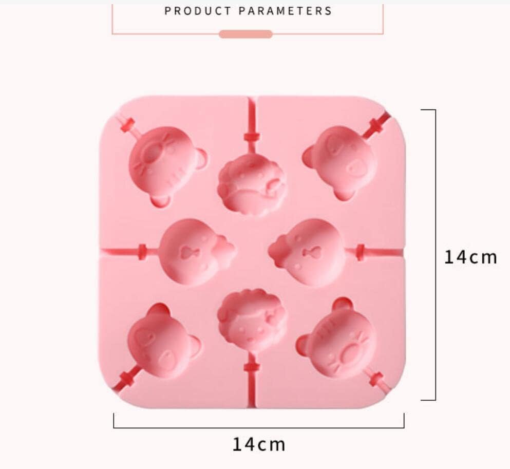 Miniatura 4 de Juego de moldes de silicona para piruletas de Navidad, molde de chupón de caramelo duro y molde de chocolate de Papá Noel con 50 palitos de chupón,