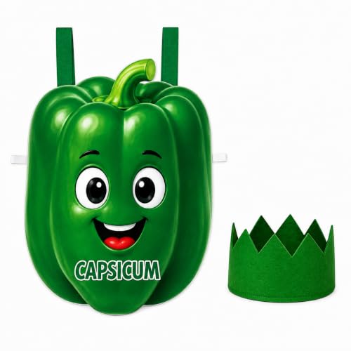 Image of Raj Costume Kids Fruit & Vegetable Fancy Dress Costume | Soft Felt Fruit and Vegetable Cutout Costume for Boys & Girls | School Annual Function