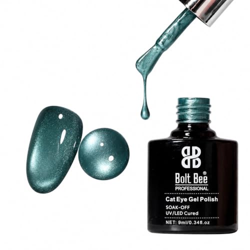 Image of Bolt Bee Silk Cat Eye Magnetic UV Gel Nail Polish 9ML- Cat Eye Effect, Long Lasting Chip Resistant Gel Polish, Professional Nail Art Gel, UV LED Lamp Cure, Smooth Shimmer Finish (CAT EYE NO. 12)