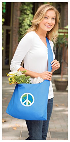 Broad Bay Peace Sign Shoulder Bag World Peace Sling Totes2