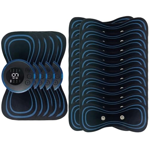 Qerwsdty Masajeador de Cuello Eléctrico de 20 Piezas, de Masaje Cervical de Microcorriente Recargable EMS Portátil Inteligente para Relajación Muscular